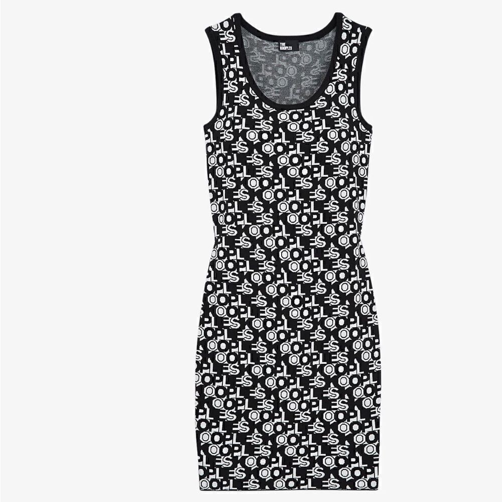 THE KOOPLES
Logo-pattern bodycon stretch-knit mini dress